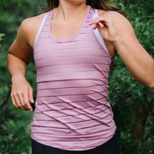 ZYIA Lilac Striped Tank Top